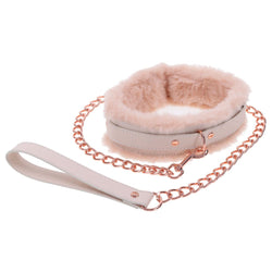 Sex & Mischief Peaches n CreaMe Fur Collar & Leash Peach Restraint