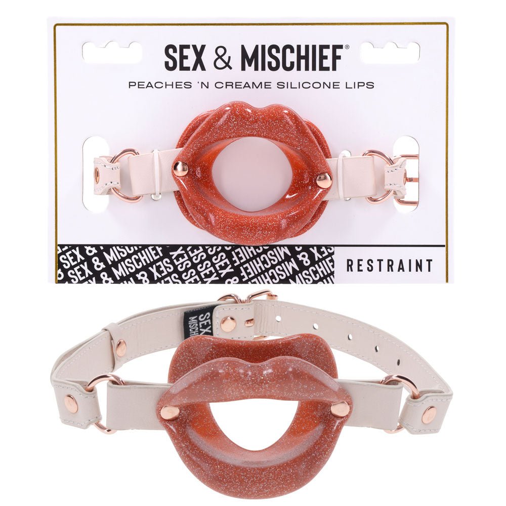 Sex & Mischief Peaches n CreaMe Silicone Lips Peach Mouth Restraint