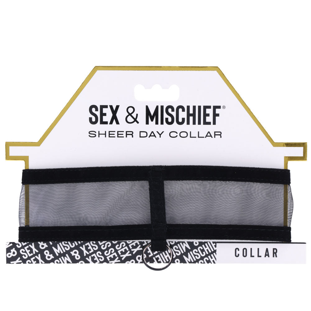 Sex & Mischief Sheer Day Collar Black