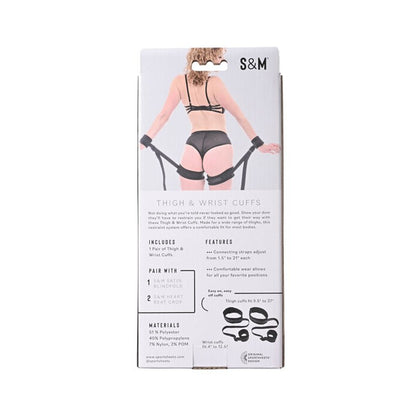 Sex & Mischief Thigh & Wrist Cuffs Black Restraints