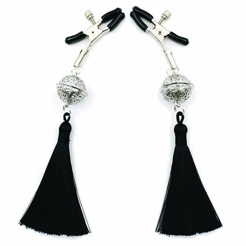 Sexy AF - Clamp Couture Black Tassle - Black Tassle Nipple Clamps