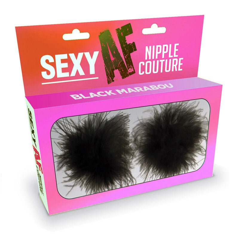 Sexy AF - Nipple Couture Marabou - Marabou Reuseable Nipple Pasties