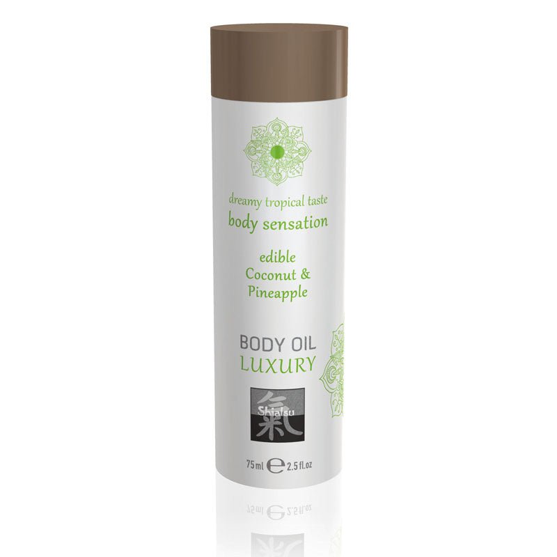 SHIATSU Edible Body Oil - Luxury Coconut & Pineapple Flavoured - 75 ml