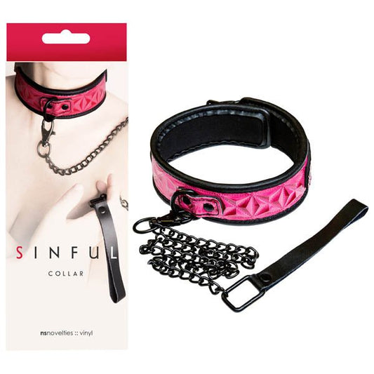 Sinful - Collar - Black/ Collar and Leash