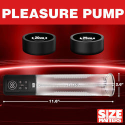 Size Matters Sucking Penis Pump Clear USB Rechargeable