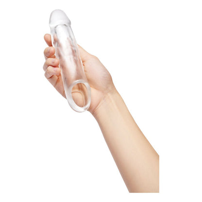 Size Up 1 Inch See - Thru Penis Extender with Ball Loop Clear 2.5 cm