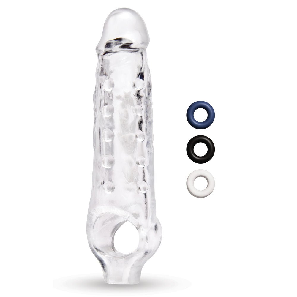 Size Up 1 Inch See-Thru Stretch Penis Extender Clear 2.5 cm