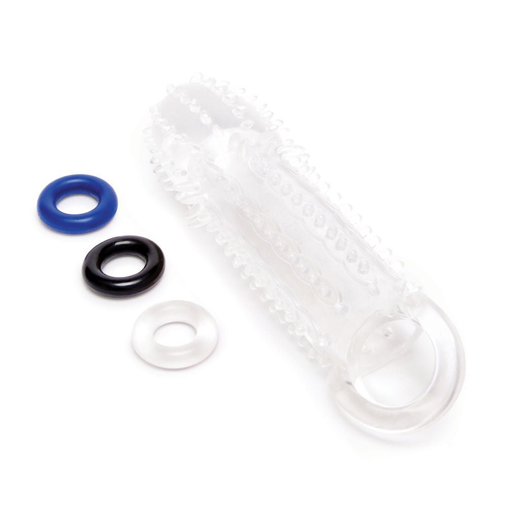 Size Up 1.5 Inch See-Thru Stretch Penis Extender Clear 3.8 cm