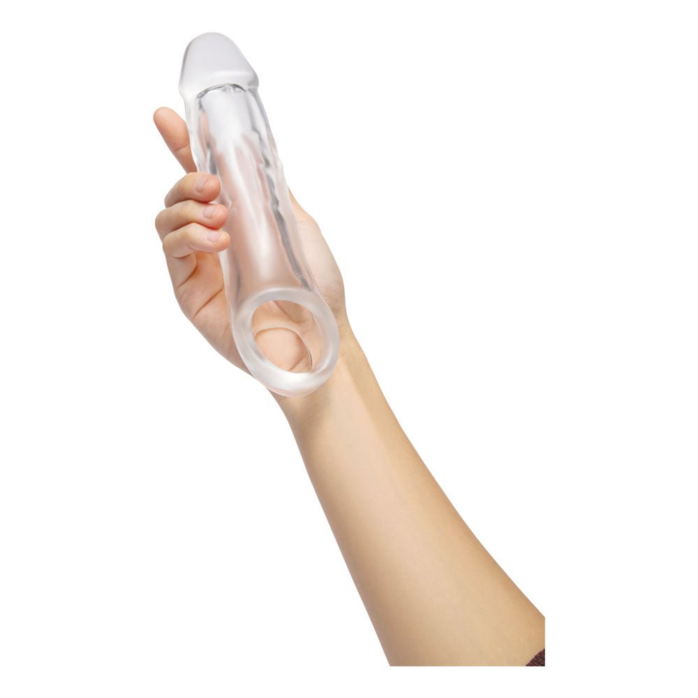 Size Up 2 Inch See - Thru Penis Extender with Ball Loop Clear 5 cm