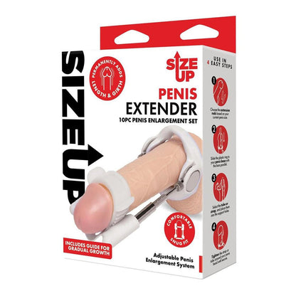 Size Up Penis Extender White Penis Extender Kit - 10 Piece Set