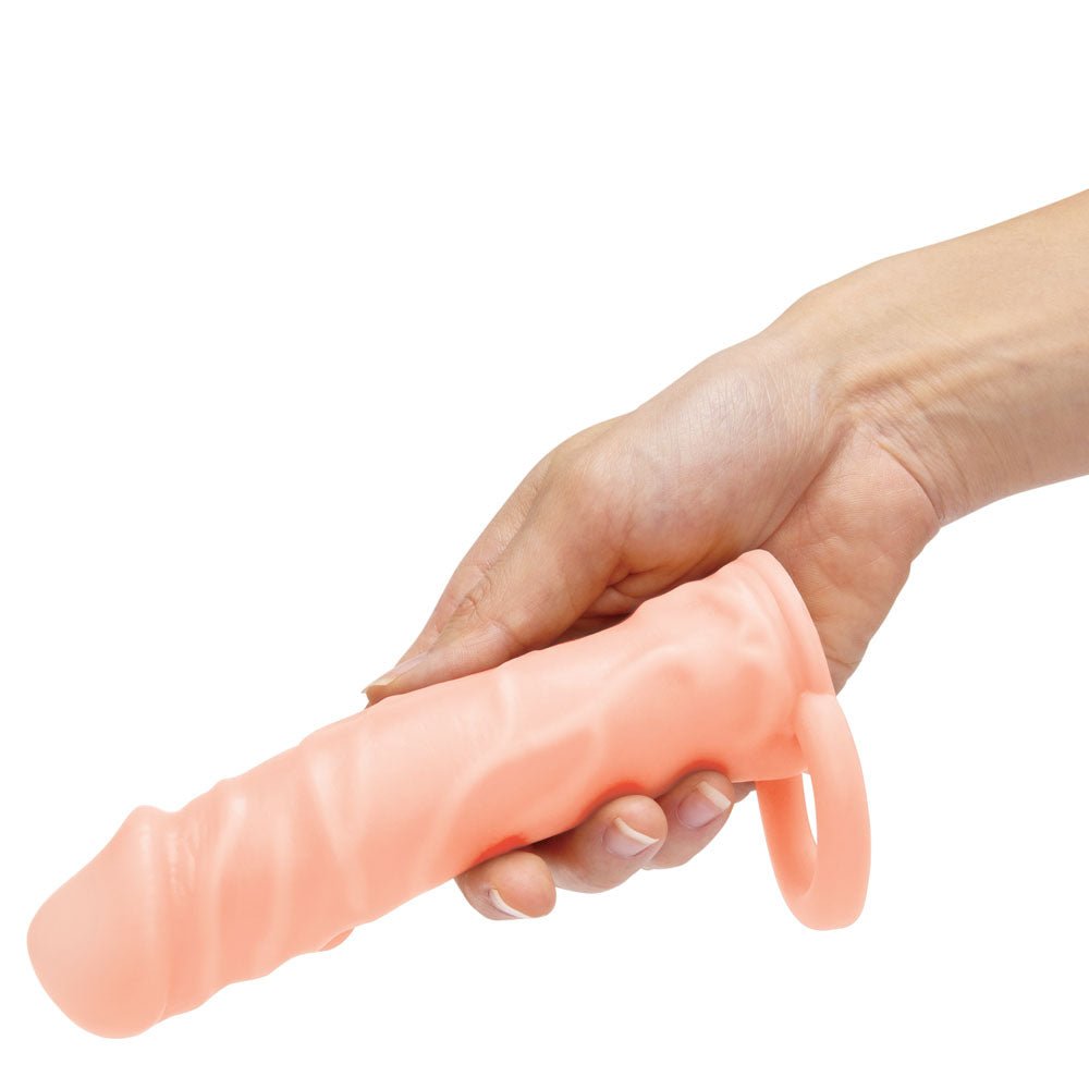 Size Up Realistic 1 Inch Penis Extender - Flesh 2.5 cm