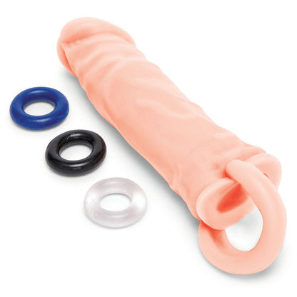 Size Up Realistic 1 Inch Penis Extender - Flesh 2.5 cm