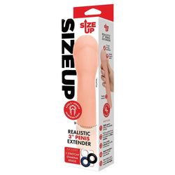 Size Up Realistic 3'' Penis Extender Flesh 7.6 cm