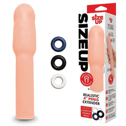 Size Up Realistic 4 Inch Penis Extender Flesh 10.1 cm