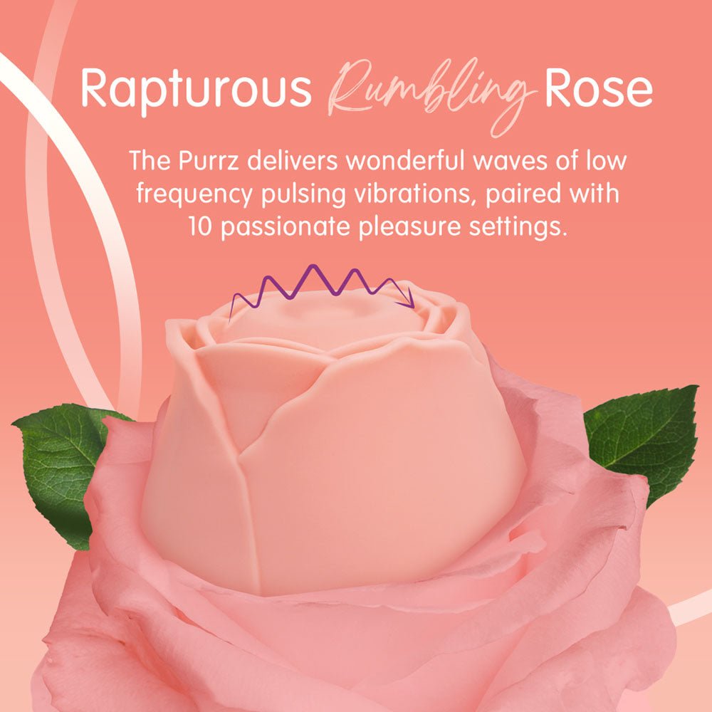 Skins Rose Buddies - The Rose Purrz Light Pink Pulsing Rose Stimulator