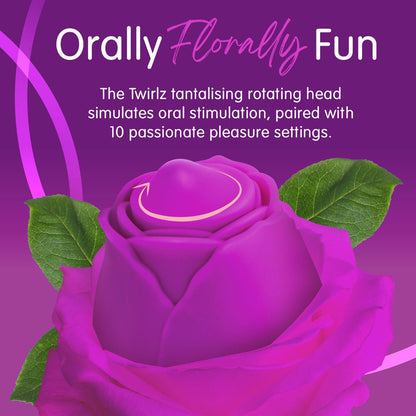 Skins Rose Buddies - The Rose Twirlz Purple Twirling Rose Stimulator