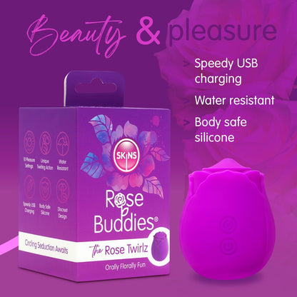 Skins Rose Buddies - The Rose Twirlz Purple Twirling Rose Stimulator