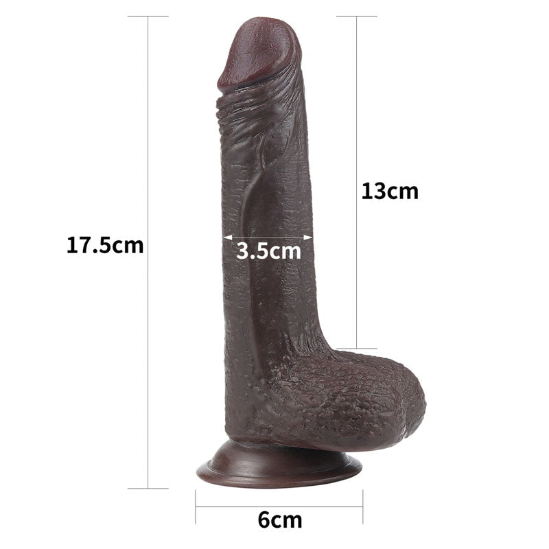 Sliding Skin Dual Layer Dong - 17.8 cm (7'') Dong with Flexible Skin