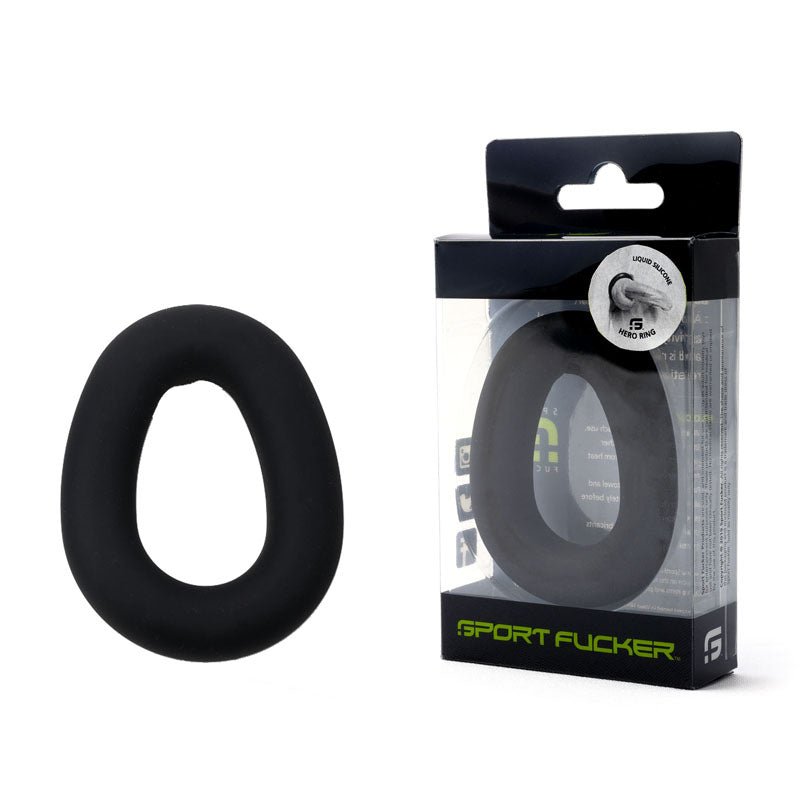 Sport Fucker Hero Ring - Black - Black Cock Ring