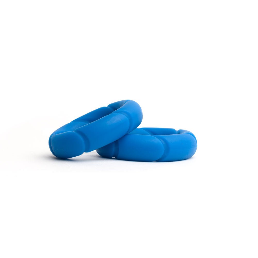 Sport Fucker Ready Rings Blue Cock Rings - 2 Pack