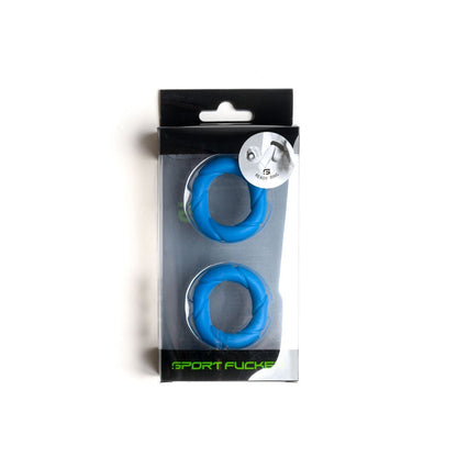 Sport Fucker Ready Rings Blue Cock Rings - 2 Pack