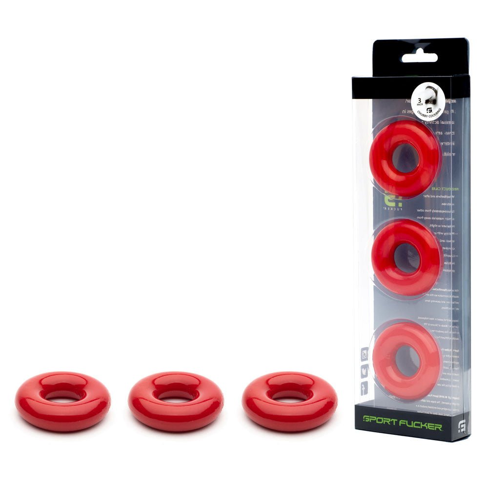 Sport Fucker Rubber Cockring Red