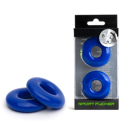 Sport Fucker Stacker Rings Blue Cock Rings - 2 Pack