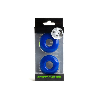 Sport Fucker Stacker Rings Blue Cock Rings - 2 Pack