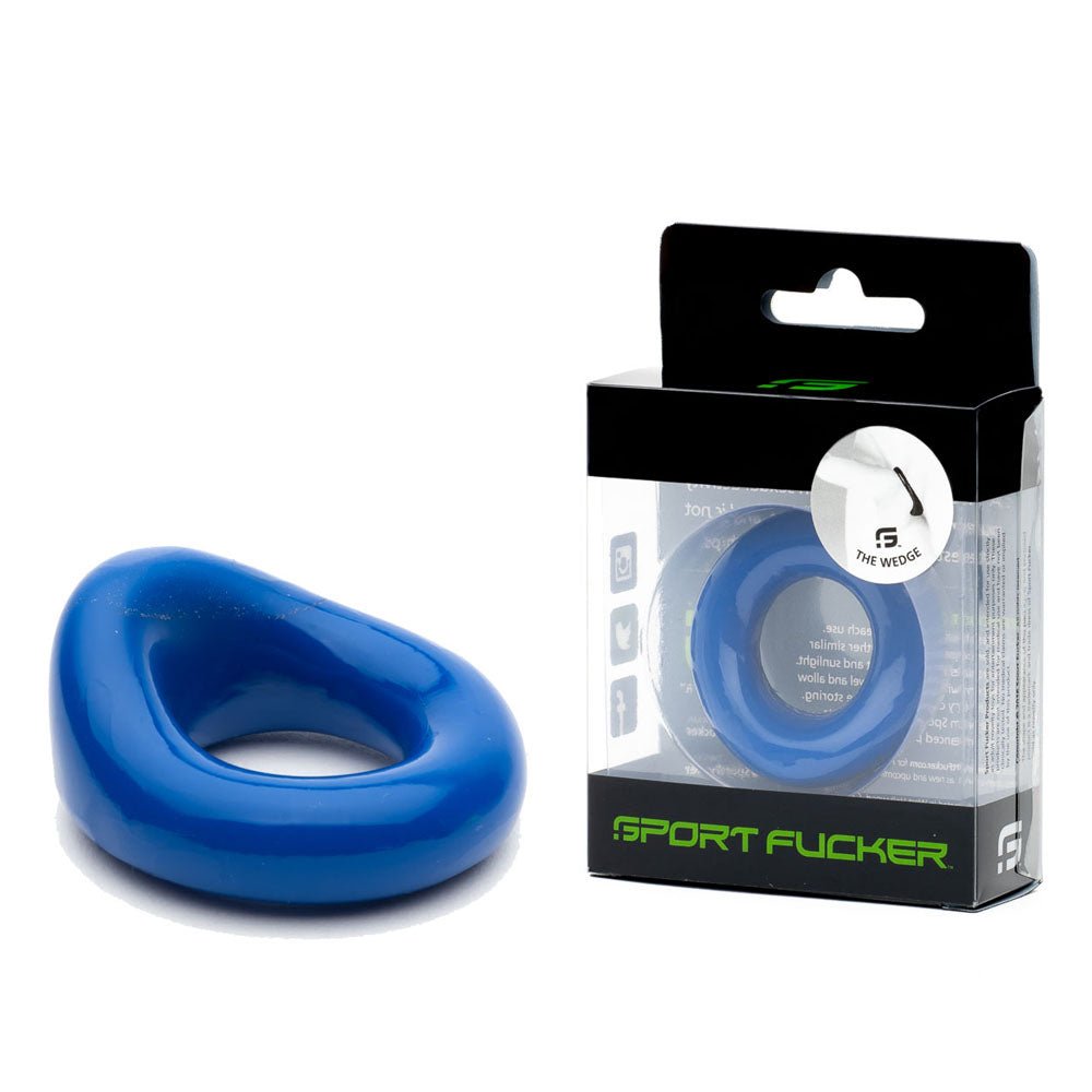 Sport Fucker Wedge Blue Cock Ring