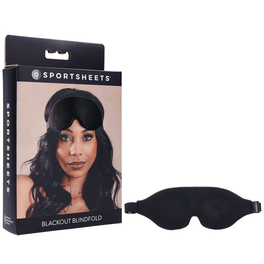 SPORTSHEETS Blackout Blindfold Black Eye Mask