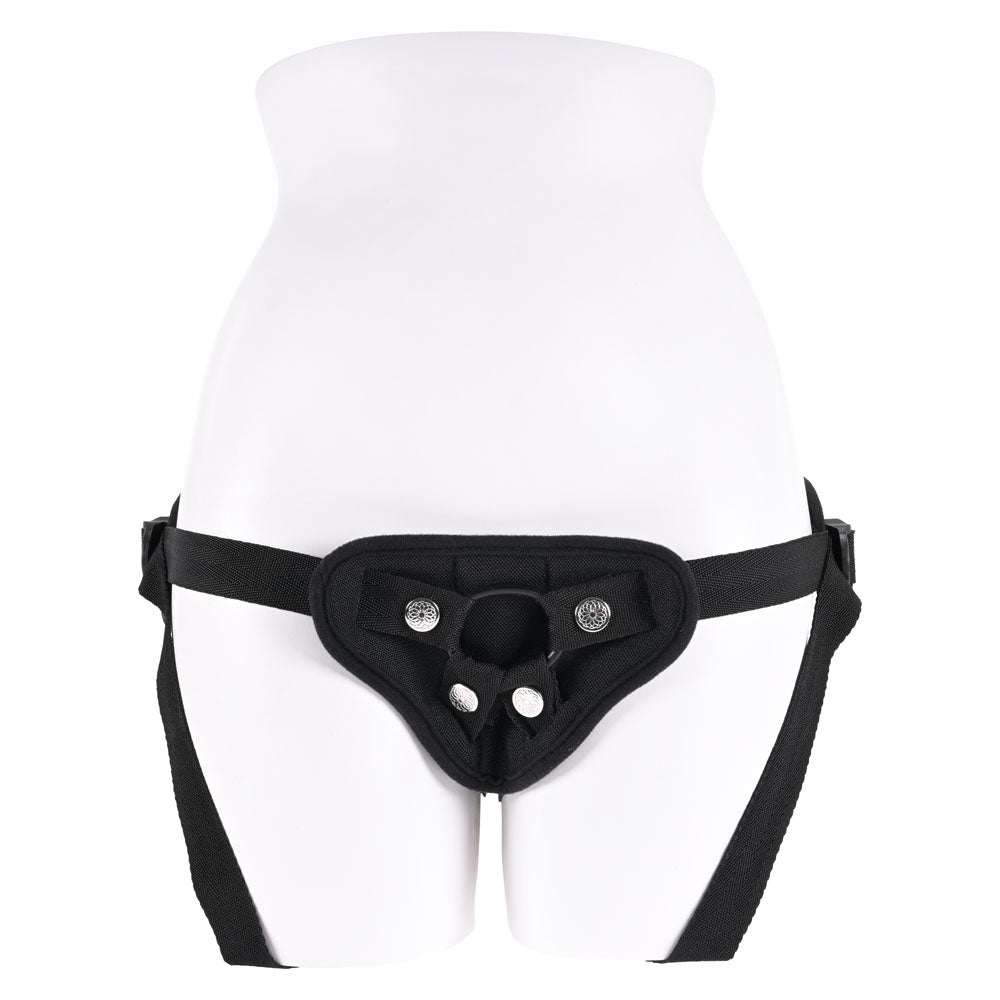 SPORTSHEETS Breathable Strap On Black Adjustable Strap-On Harness (No Probe)