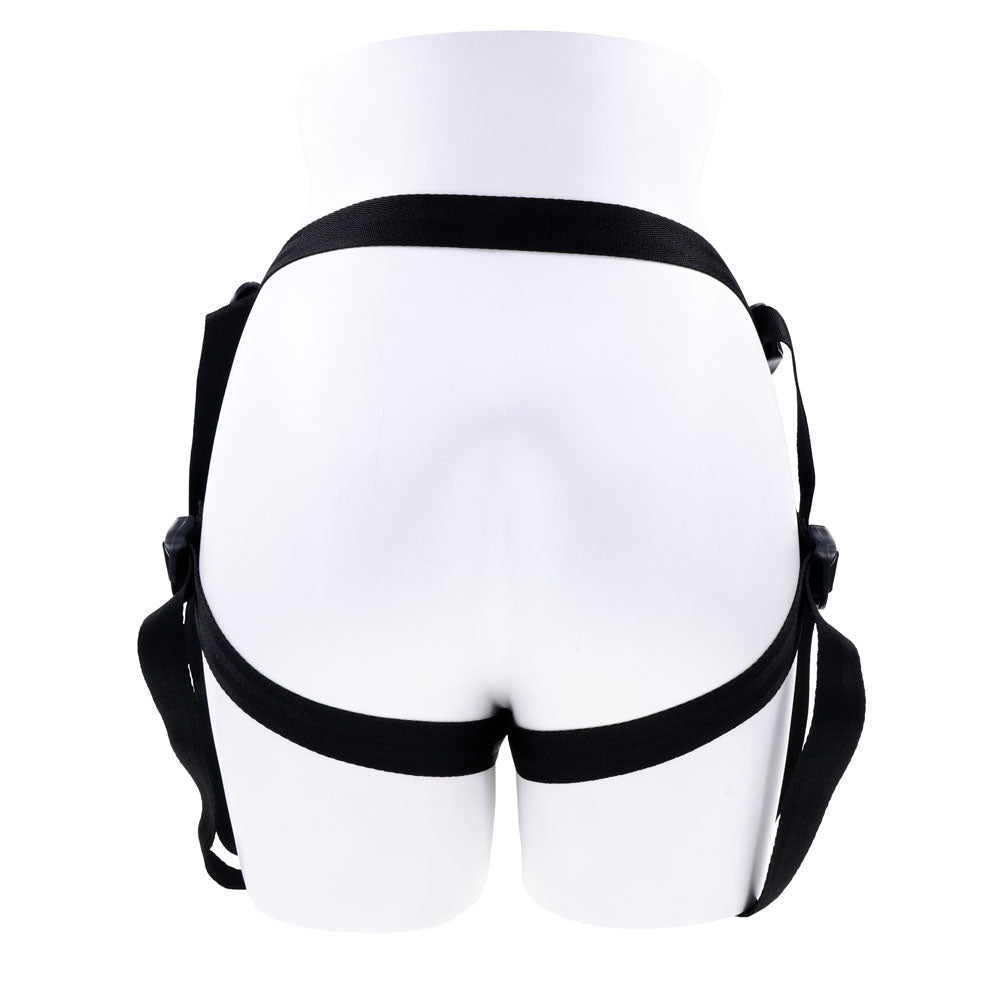 SPORTSHEETS Dual Desires Strap On Black Adjustable Strap-On Harness (No Probe)