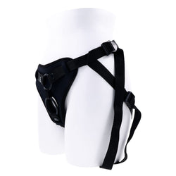 SPORTSHEETS Dual Desires Strap On Black Adjustable Strap-On Harness (No Probe)