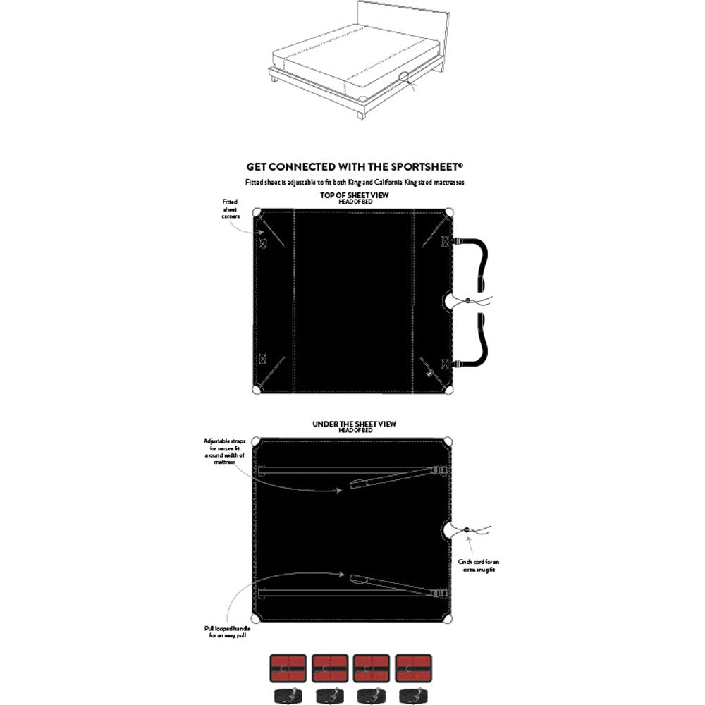 SPORTSHEETS The Sportsheet - Bed Restraint Play System Fits King Size Bed