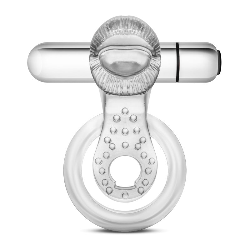 Stay Hard 10 - Function Vibrating Tongue Ring - Clear Vibrating Cock & Ball Ring