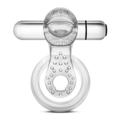 Stay Hard 10 - Function Vibrating Tongue Ring - Clear Vibrating Cock & Ball Ring