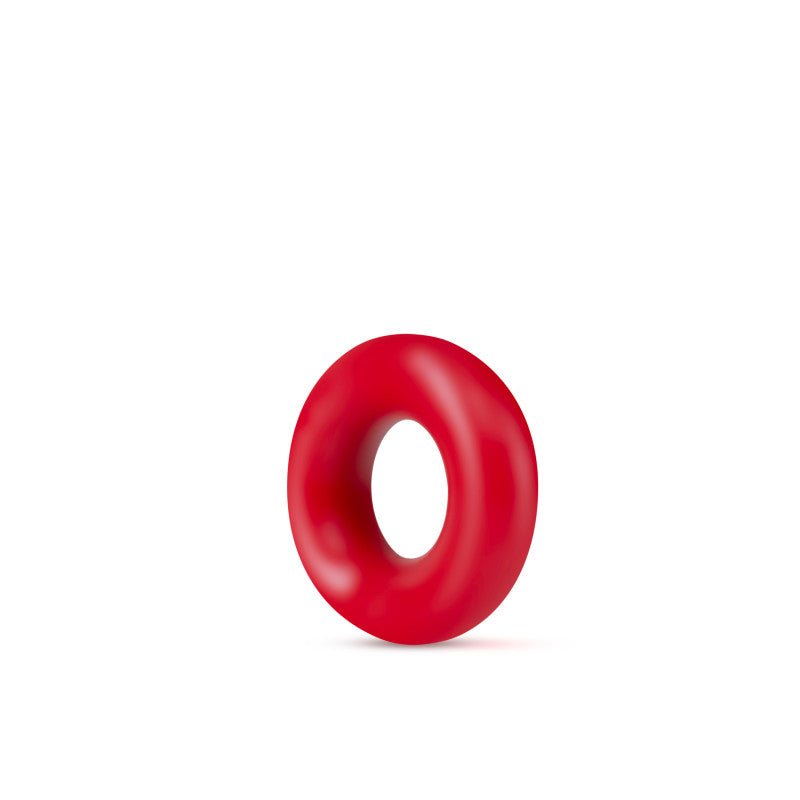 Stay Hard Donut Rings Red Cock Rings - Set of 2