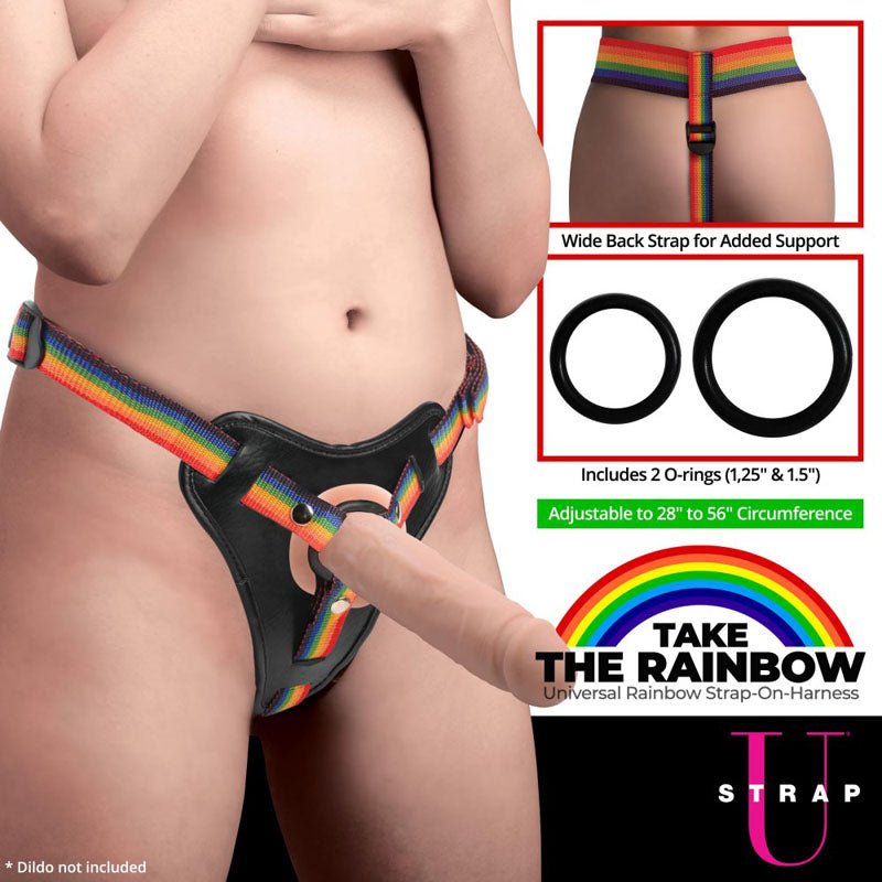 Strap-U Take the Rainbow - Rainbow Universal Strap-On Harness (No Probe Included)