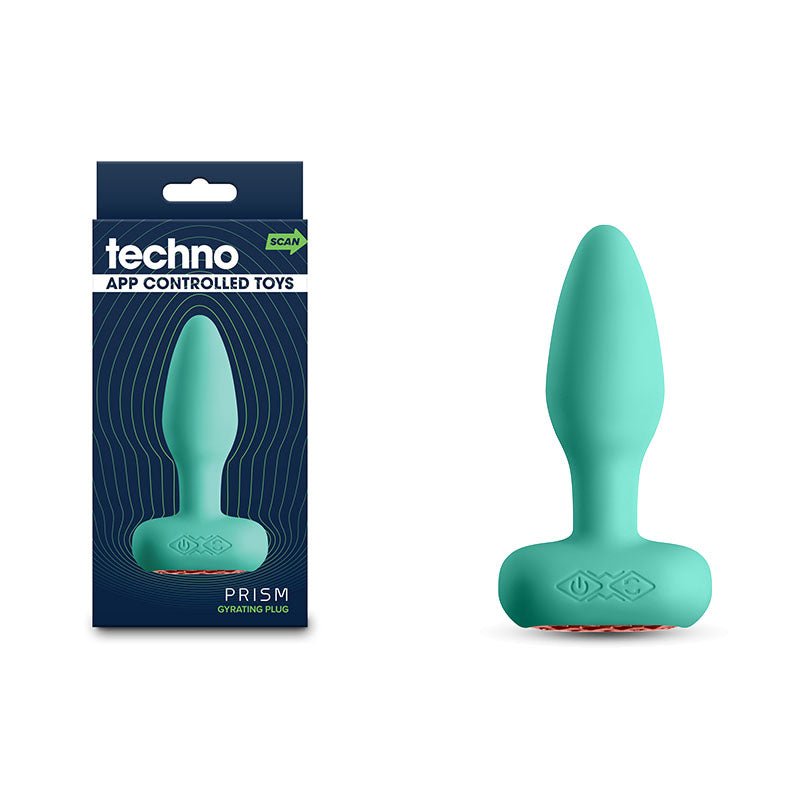 Techno - Prism Teal 10.9 cm USB Rechargeable Butt Plug with App Control