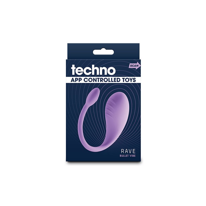 Techno - Rave Purple USB Rechargeable Vibrator with App Control