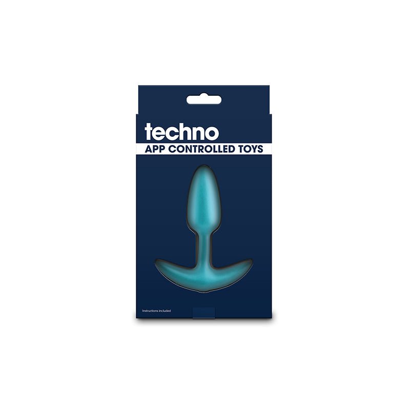 Techno - Trance Blue 10.9 cm USB Rechargeable Butt Plug with App Control