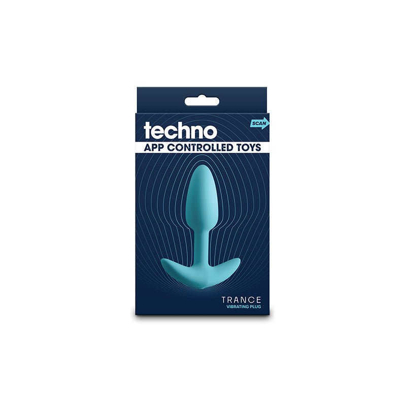 Techno - Trance Blue 10.9 cm USB Rechargeable Butt Plug with App Control