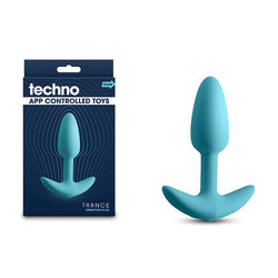 Techno - Trance Blue 10.9 cm USB Rechargeable Butt Plug with App Control