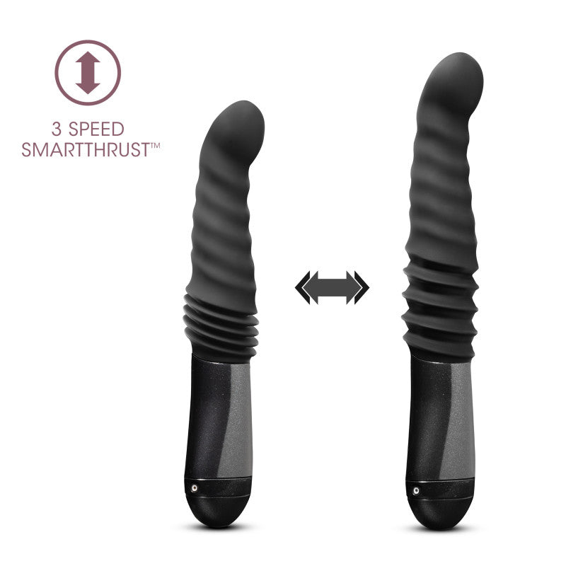 Temptasia Lazarus Thrusting Dildo Black 25.4 cm USB Rechargeable