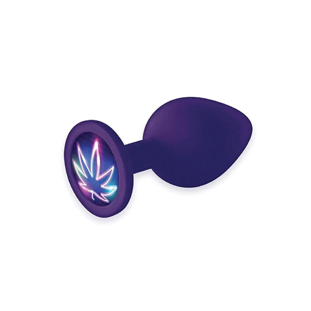 The 9's Booty Talk - Neon Leaf Purple Butt Plug