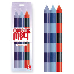 The 9's Make Me Melt Drip Candle 3-Pk, Passionettes - Passion Coloured