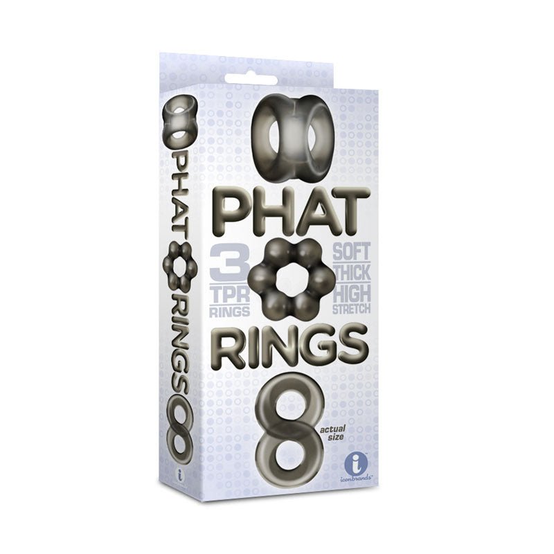 The 9's Phat Rings - Smoke 1 Cock Rings - Set of 3