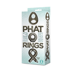 The 9's Phat Rings - Smoke 2 Cock Rings - Set of 3