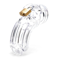 The Curve Chastity Cock Cage Kit - Clear 3.75 Inch Cock Cage Kit