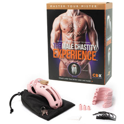 The Curve Chastity Cock Cage Kit - Pink 3.75 Inch Cock Cage Kit